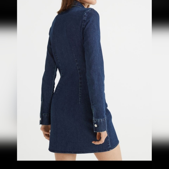 H&M DENIM DRESS LONG SLEEVE SIZE XL - Picture 5 of 6